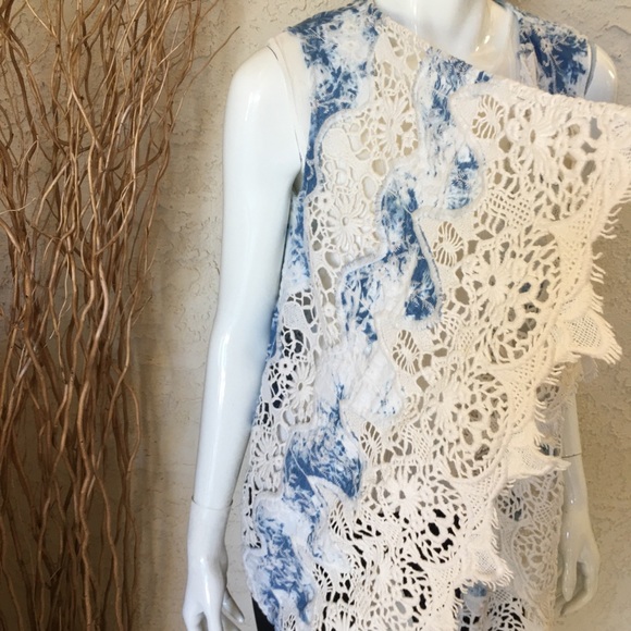 Chico’s • Tie-dye Boho lace vest | Sz M - Picture 9 of 12